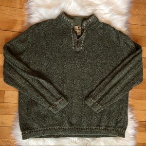 🔥 Woolrich Sage Heather 1/4 Zip Women’s Sweater